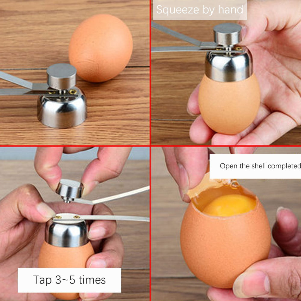 Double-headed metal egg scissors