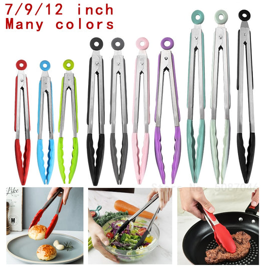 Silicone Barbecue Grilling Tongs