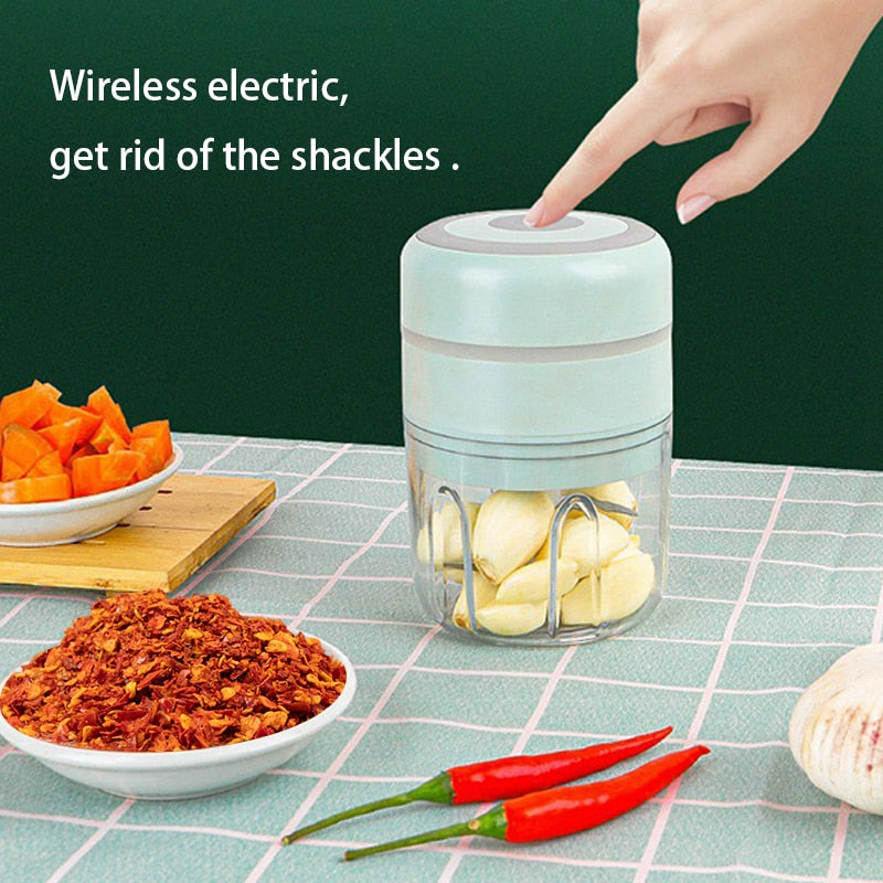 Electric Mini Garlic Crusher Portable Chopper