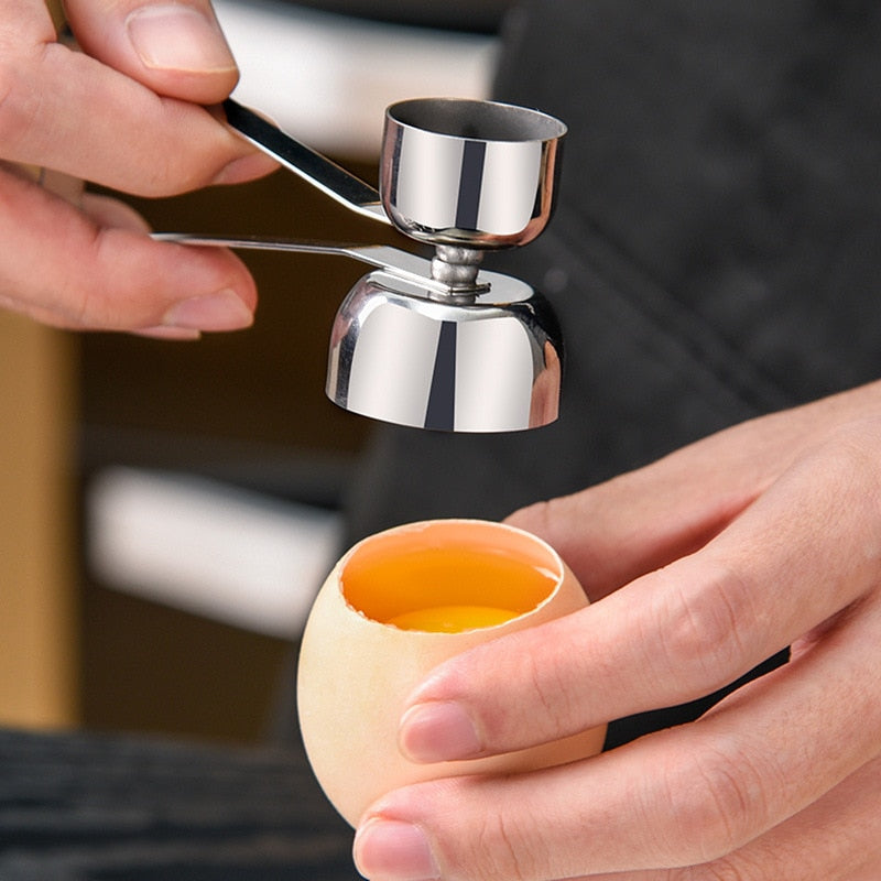 Double-headed metal egg scissors