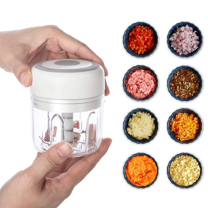 Electric Garlic Masher Sturdy Durable Mini Chopper