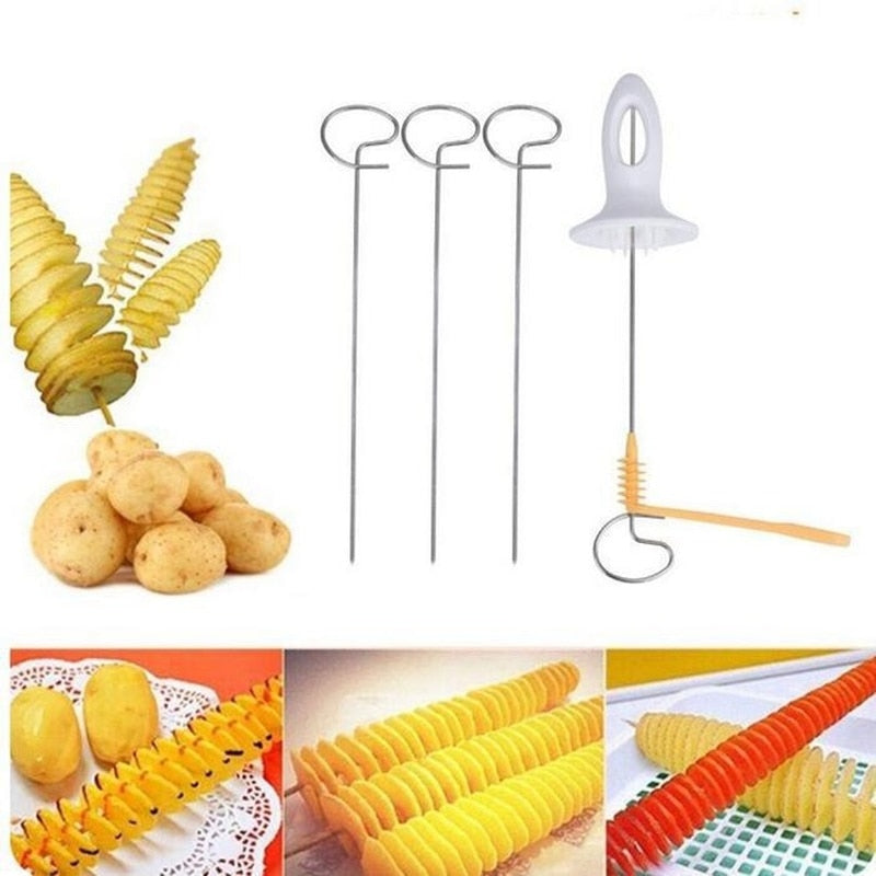 1Set Spiral Potato Cutter Cucumber Slicer