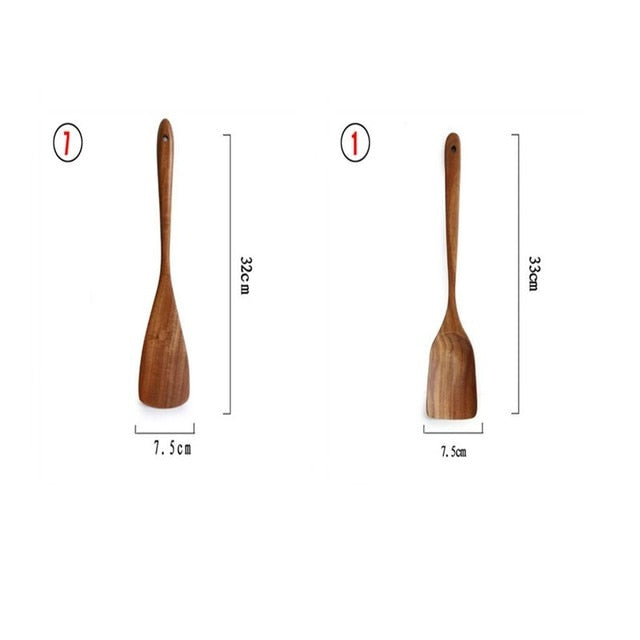 Kitchen Utensils Wooden Cooking Set