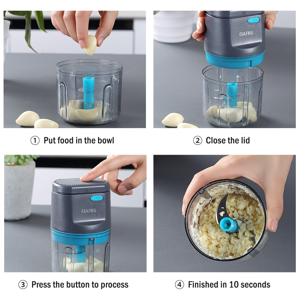 Electric Kitchen Chopper Garlic Masher