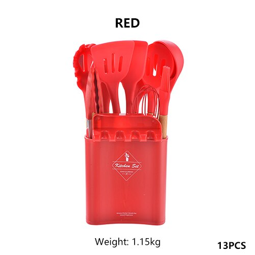 13Pcs Silicone Cooking Utensils Set Non-Stick