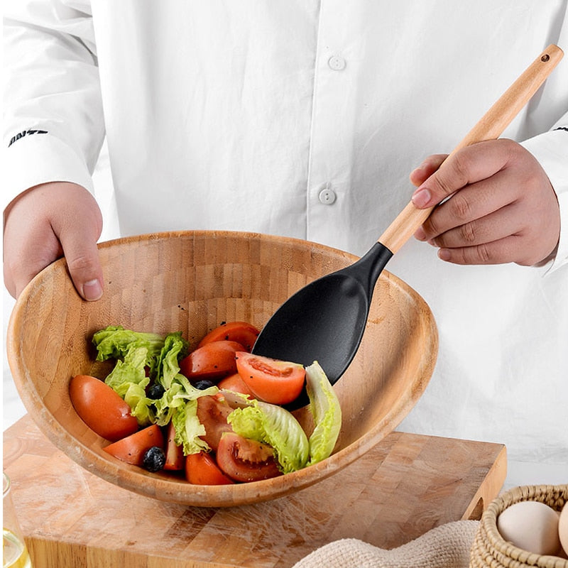 Silicone Cooking Utensils Set Non-Stick Spatula