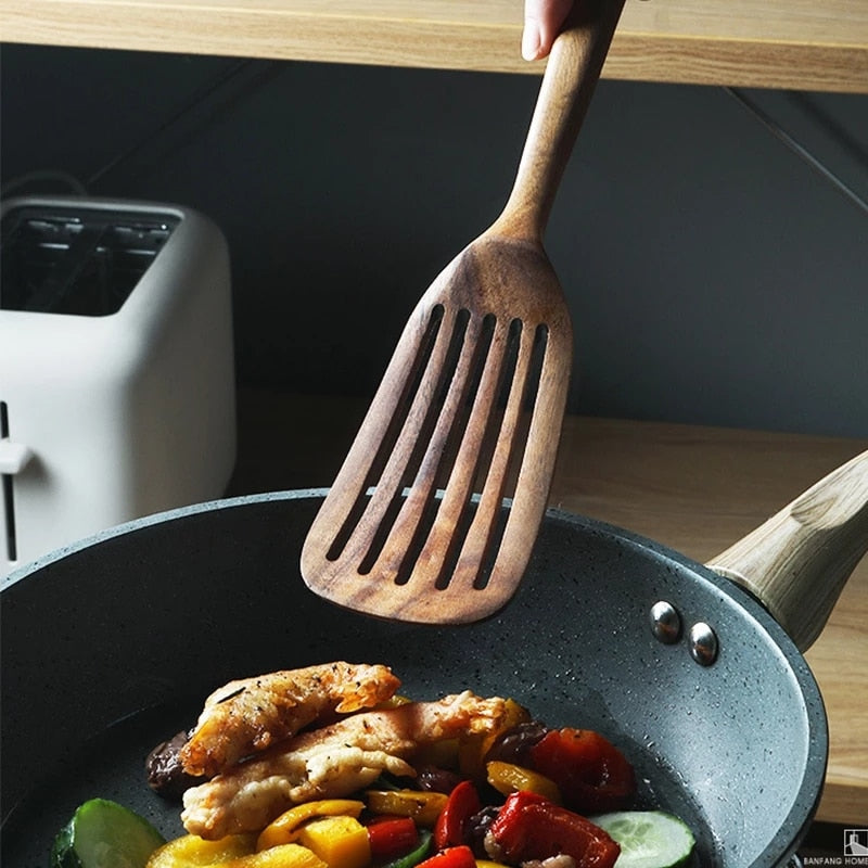 Non Stick Cooking Utensils Wooden Spatula