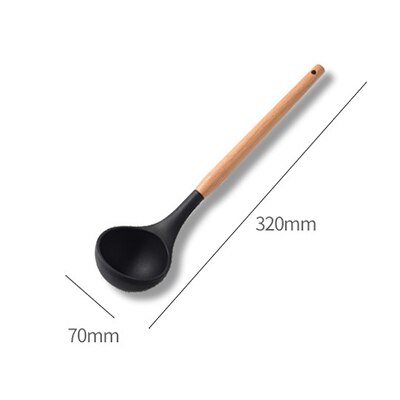 Silicone Wooden Handle Non-Stick Spatula