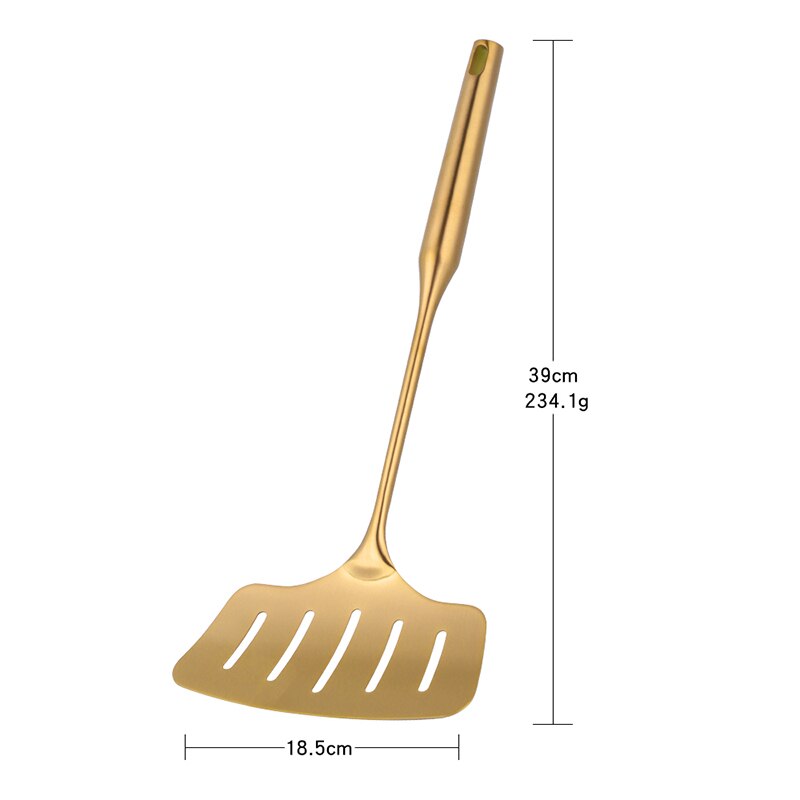 Gold Kitchenware Set Long Handle Cooking Tools