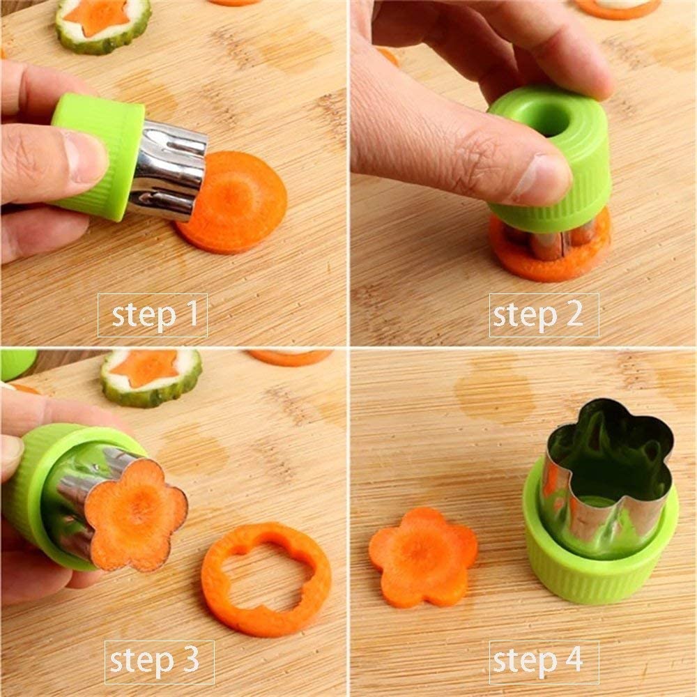 12PCS Vegetable Fruit Cutters Stainless Steel Cutters