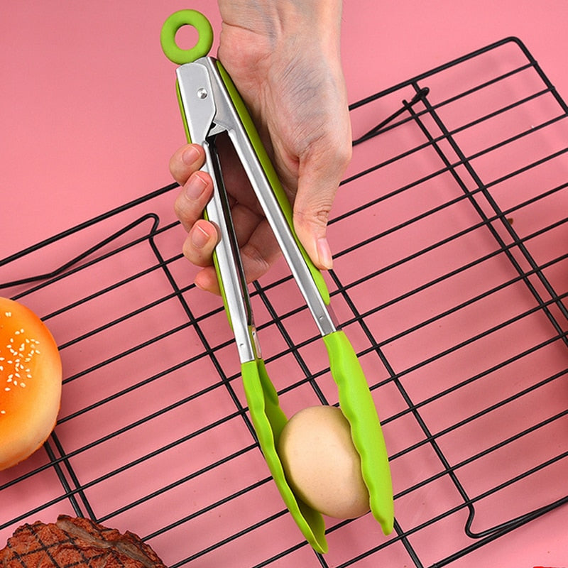 Silicone Barbecue Grilling Tongs