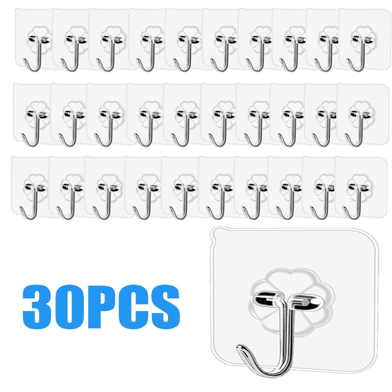 Transparent Wall Hooks Hangers Self Adhesive