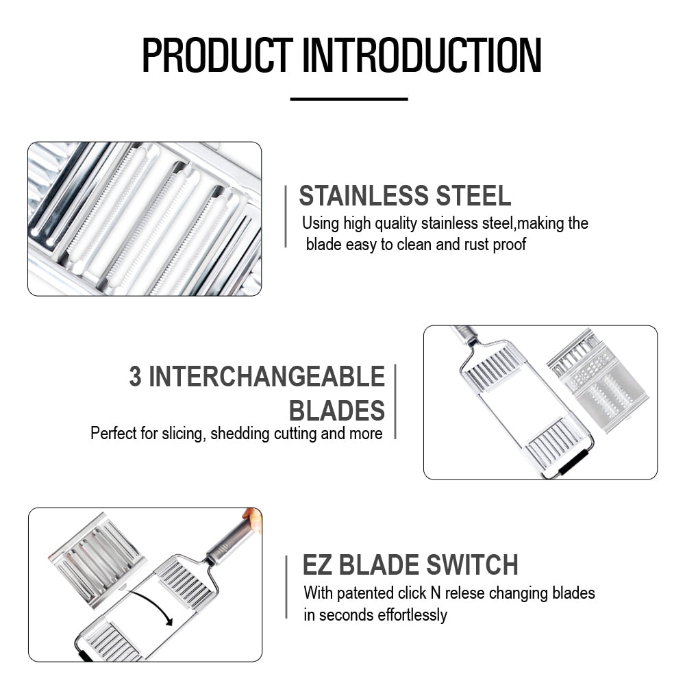 Portable Manual Vegetable Slicer Easy Clean Grater