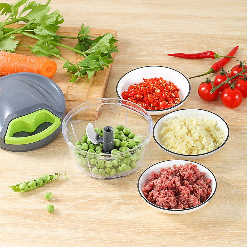Manual Garlic Onion Crusher Food Chopper