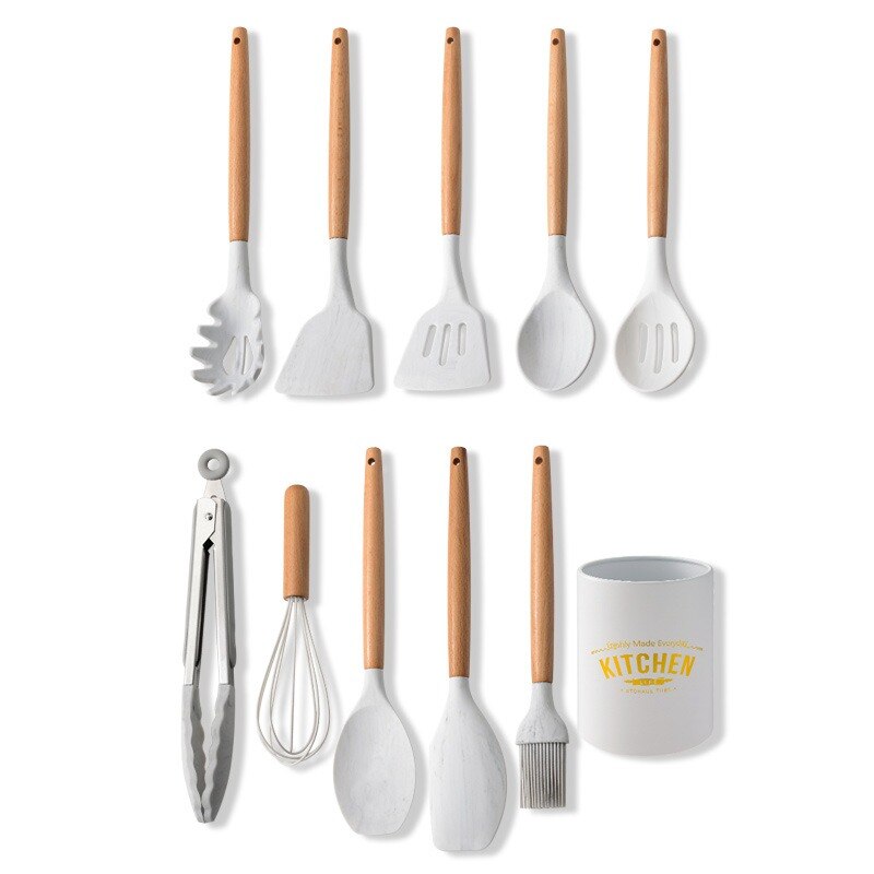 Silicone Utensils Set Non-Stick Spatula