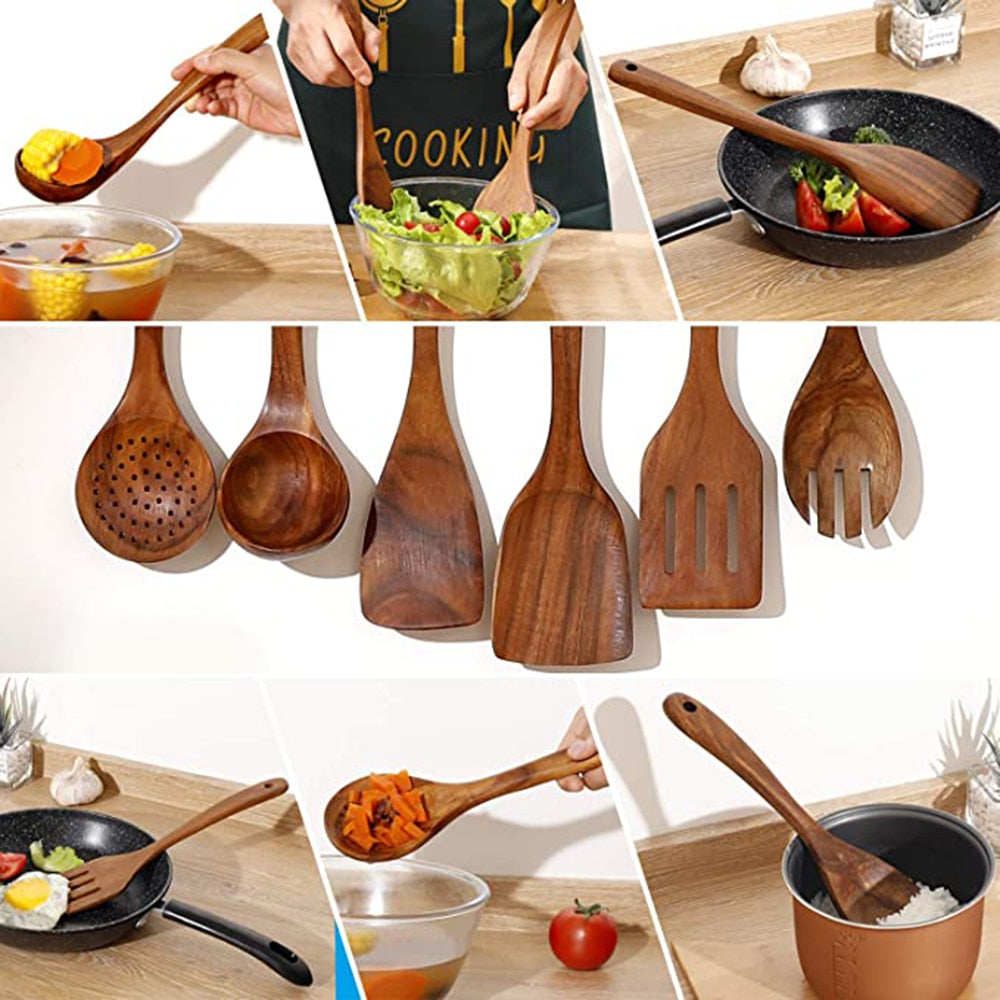 Wooden Kitchen Utensils set
