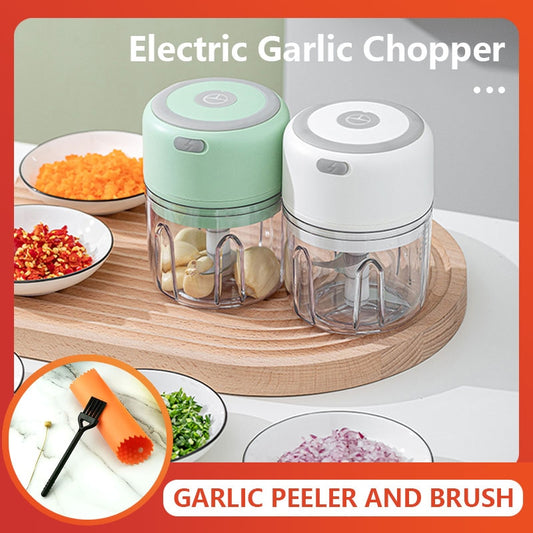 Mini Electric Garlic Chopper USB Charging Ginger