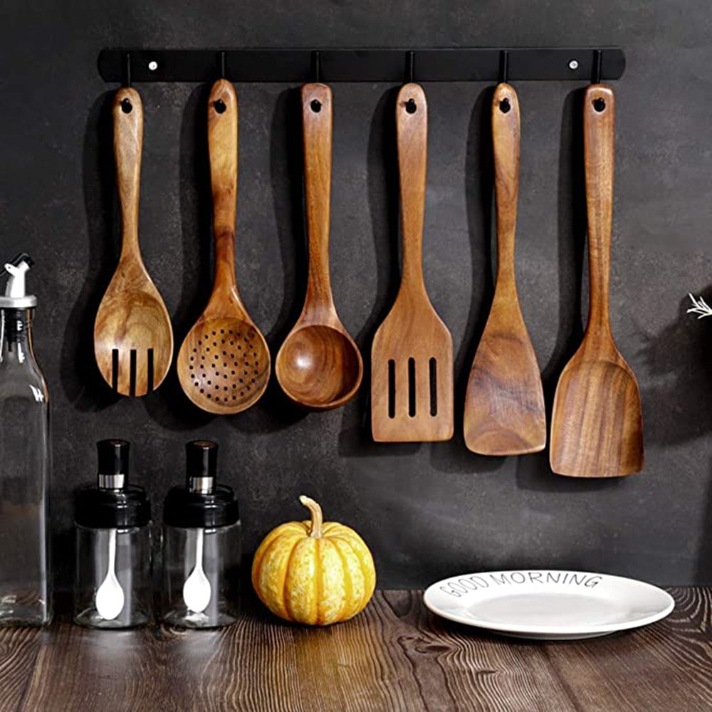 Kitchen Utensils Wooden Cooking Set