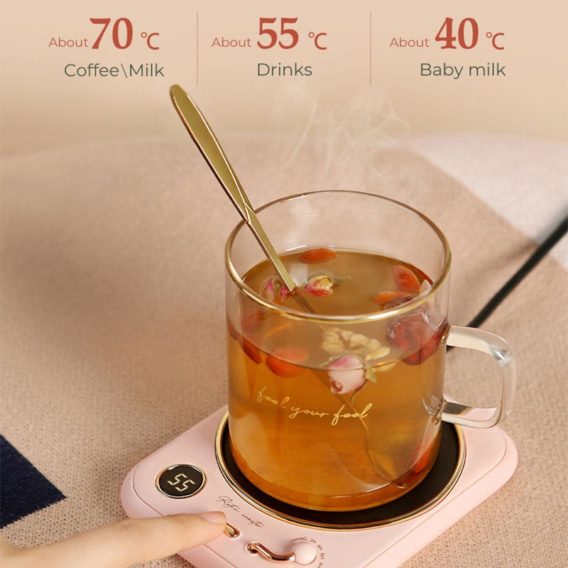 Retro Coffee Mug Warmer for Office Home with 3 Temperature
