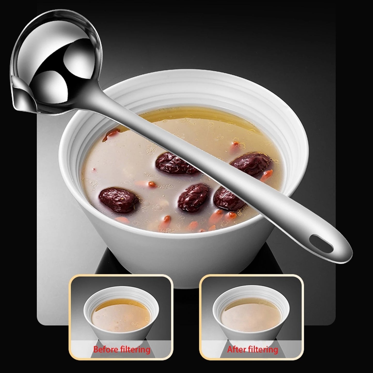 Stainless Steel Oil Filter Spoon Long