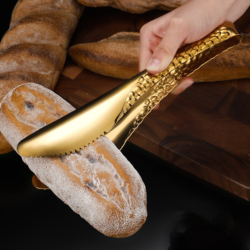Gold Stainless Steel Food Clip Soup Spoon
