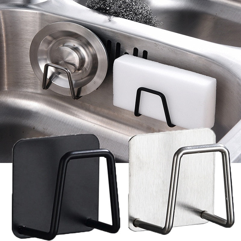 Sponges Holder Drain Drying Rack Self Adhesive