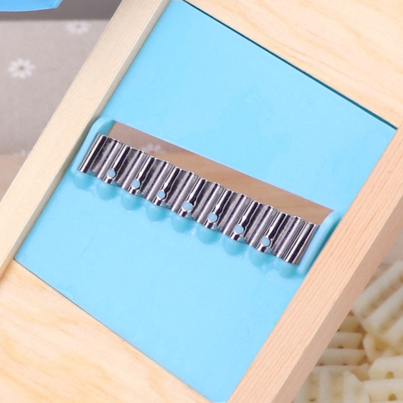 Wooden Potato Grid Slicer Vegetable Grater