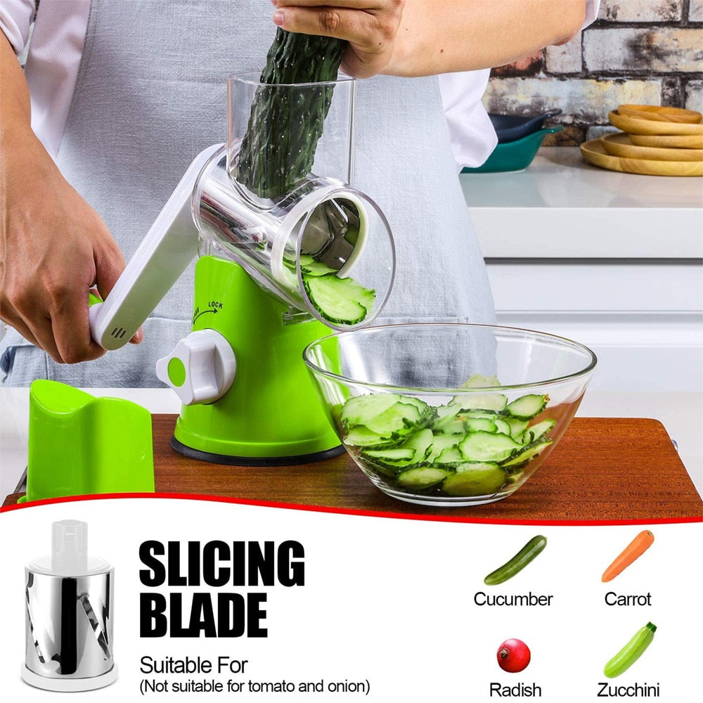 Manual Rotary Grater for Vegetable Cutter Slicer Multifunctional Vegetable Chopper Kitchen Accessories