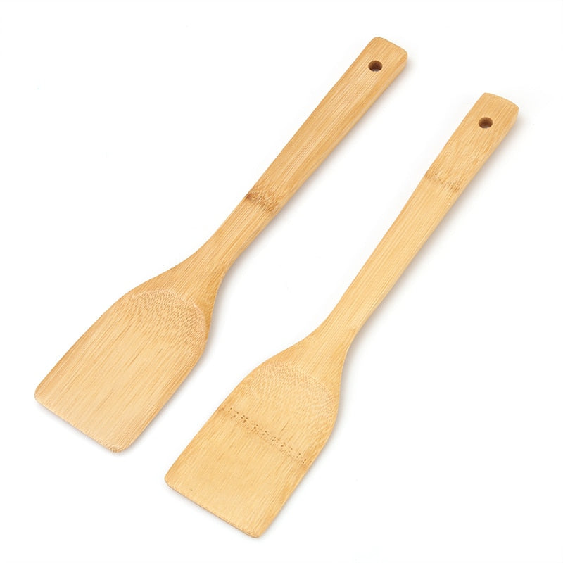 1Piece Bamboo Spatula Natural Wood