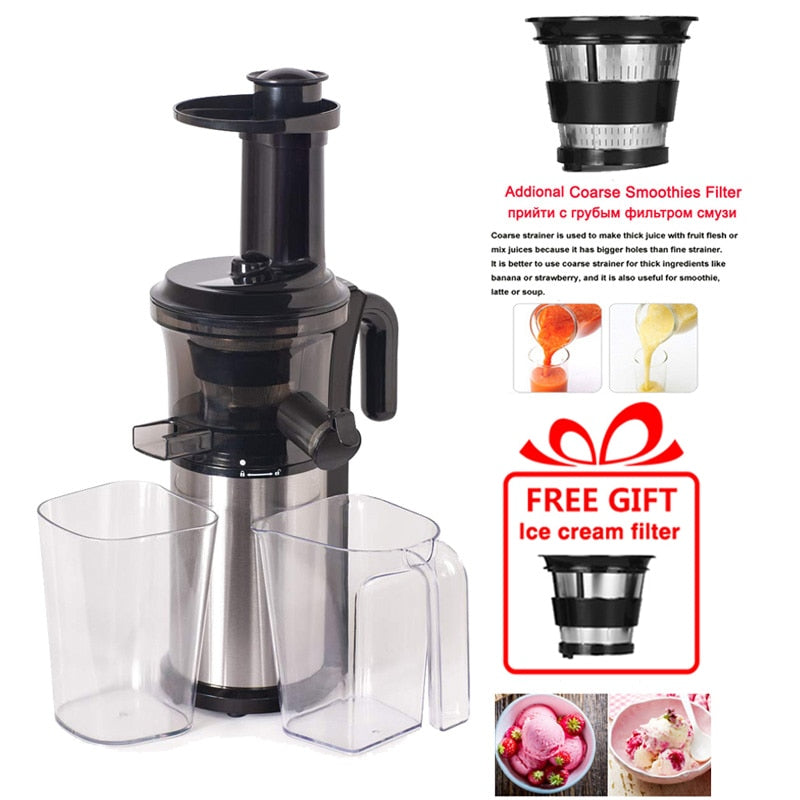Slow Auger Juicer Fruit and Vegetable Juice
