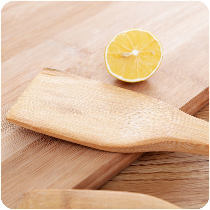 1Piece Bamboo Spatula Natural Wood