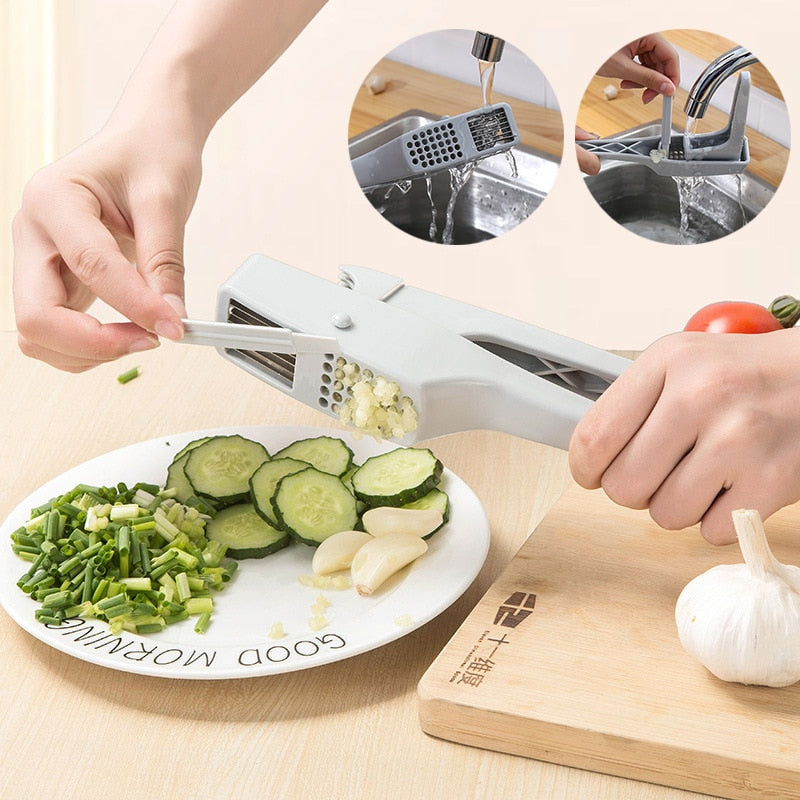 Stainless Steel Garlic Press Crusher