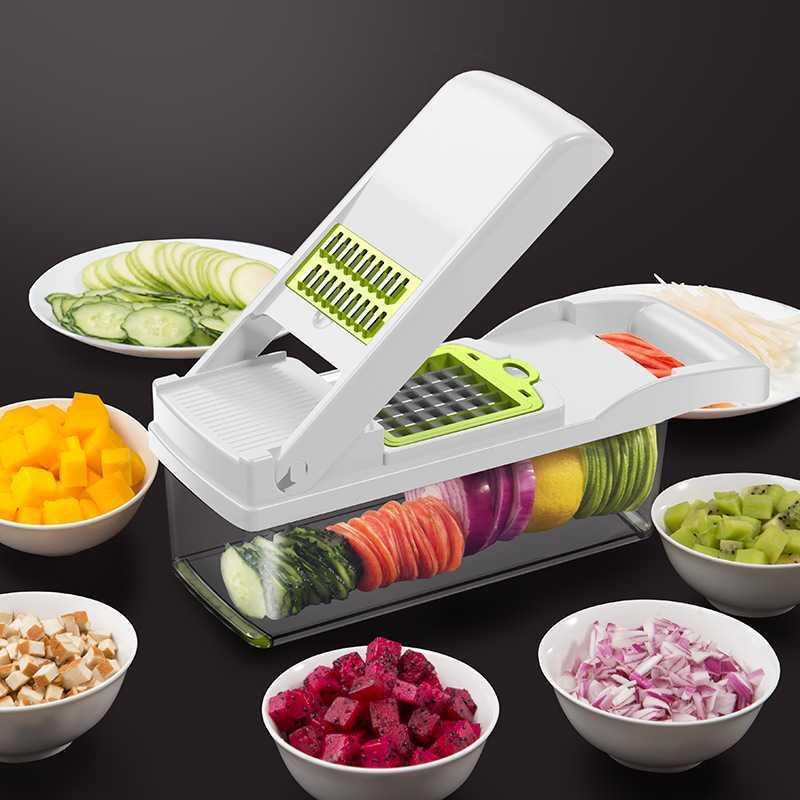 Vegetable Cutter Plastic Basket Slicer Fruit