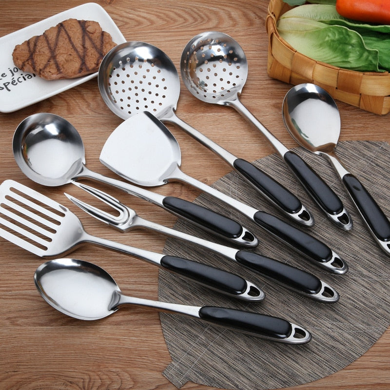 Stainless steel spatula soup spoon