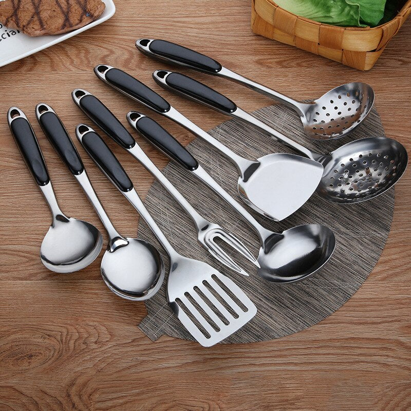 Stainless steel spatula soup spoon