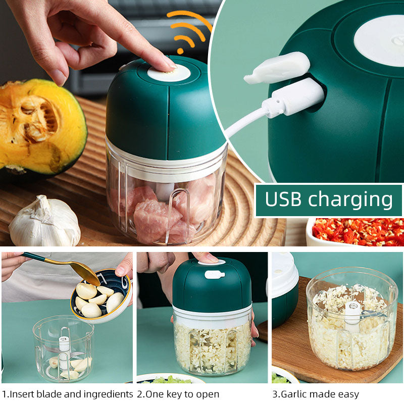 Mini USB Wireless Electric Garlic Crusher