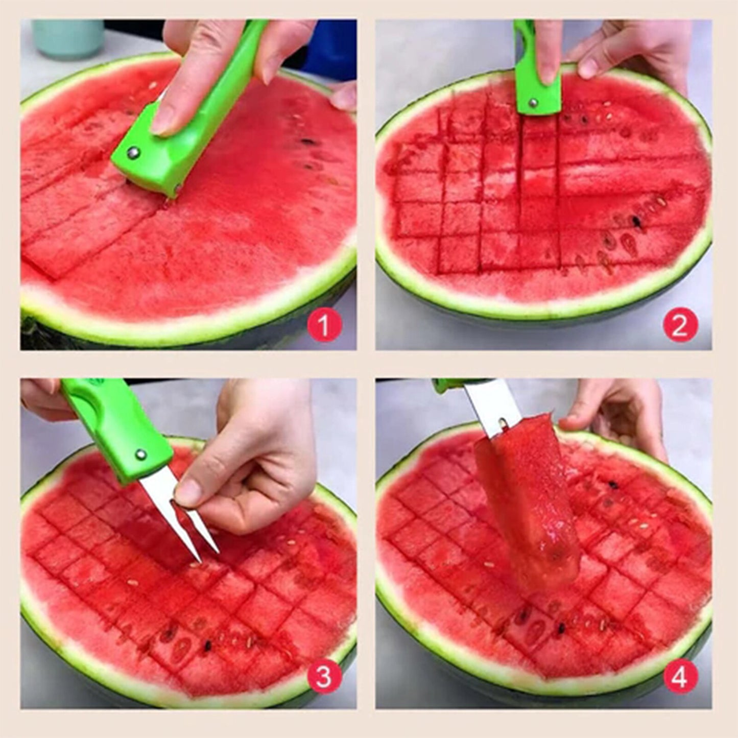 Manual Watermelon Cutter Slicer Fruit Ball Spoon