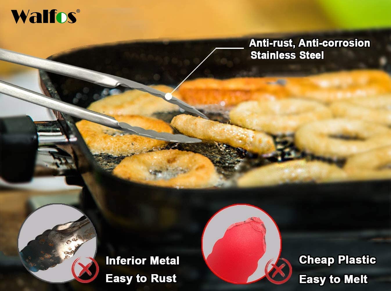 Extra Long Stainless Steel Tongs