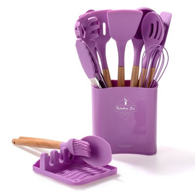 Silicone Cooking Utensils Set Non-Stick Spatula