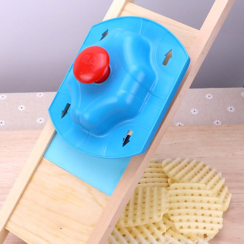 Wooden Potato Grid Slicer Vegetable Grater