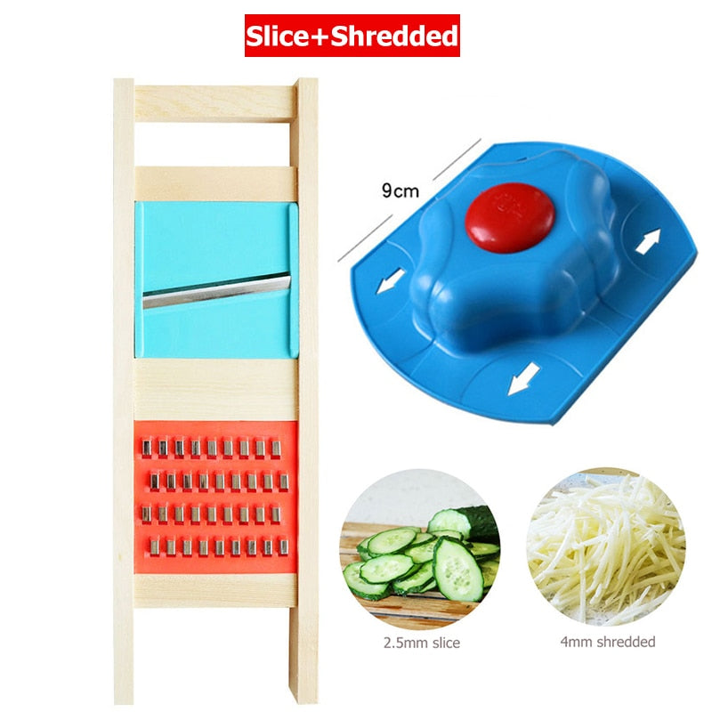 Wooden Potato Grid Slicer Vegetable Grater