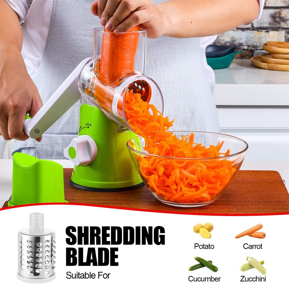 Manual Rotary Grater for Vegetable Cutter Slicer Multifunctional Vegetable Chopper Kitchen Accessories