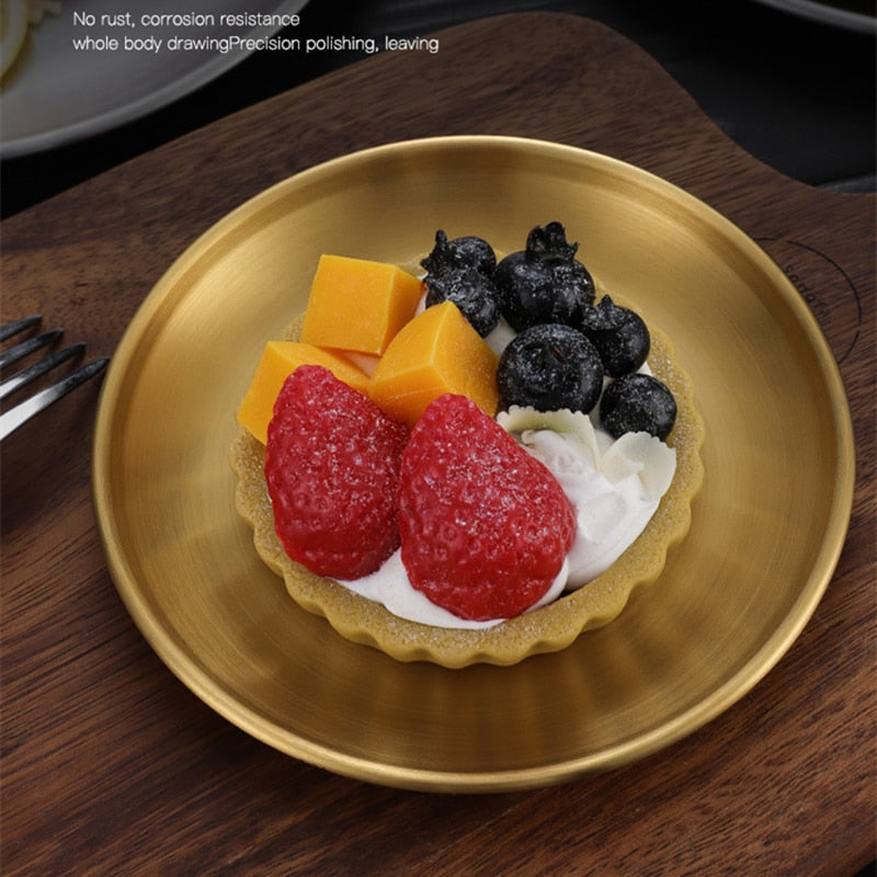 Gold Stainless Steel Food Clip Soup Spoon
