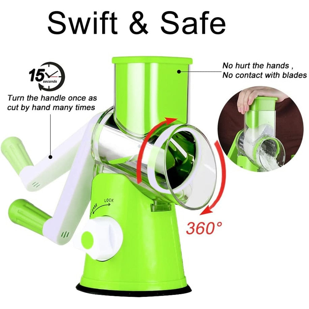 Manual Rotary Grater for Vegetable Cutter Slicer Multifunctional Vegetable Chopper Kitchen Accessories