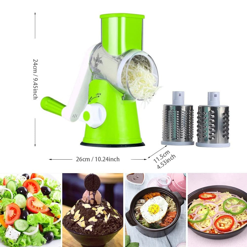 Manual Rotary Grater for Vegetable Cutter Slicer Multifunctional Vegetable Chopper Kitchen Accessories