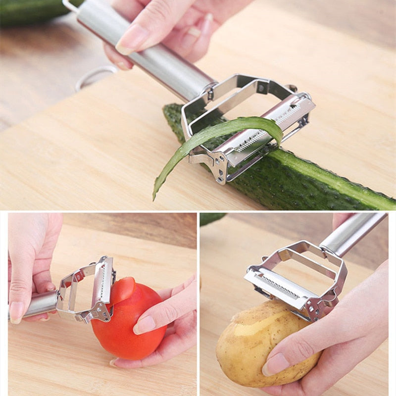 Stainless Steel Multi-function Peeler Cucumber Grater Portable Sharp