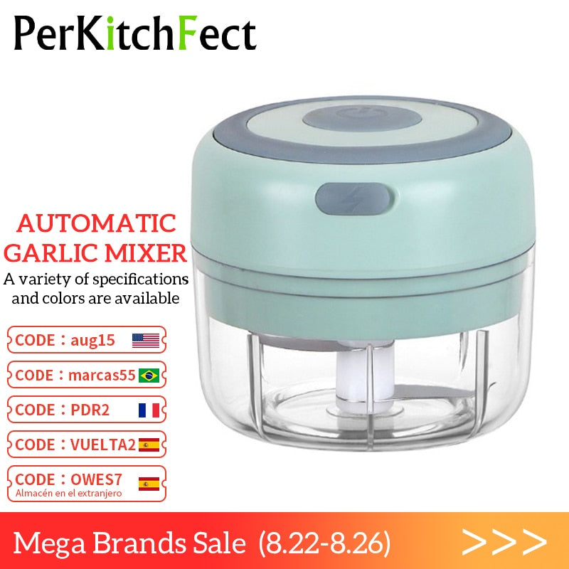 Electric Mini Garlic Crusher Portable Chopper