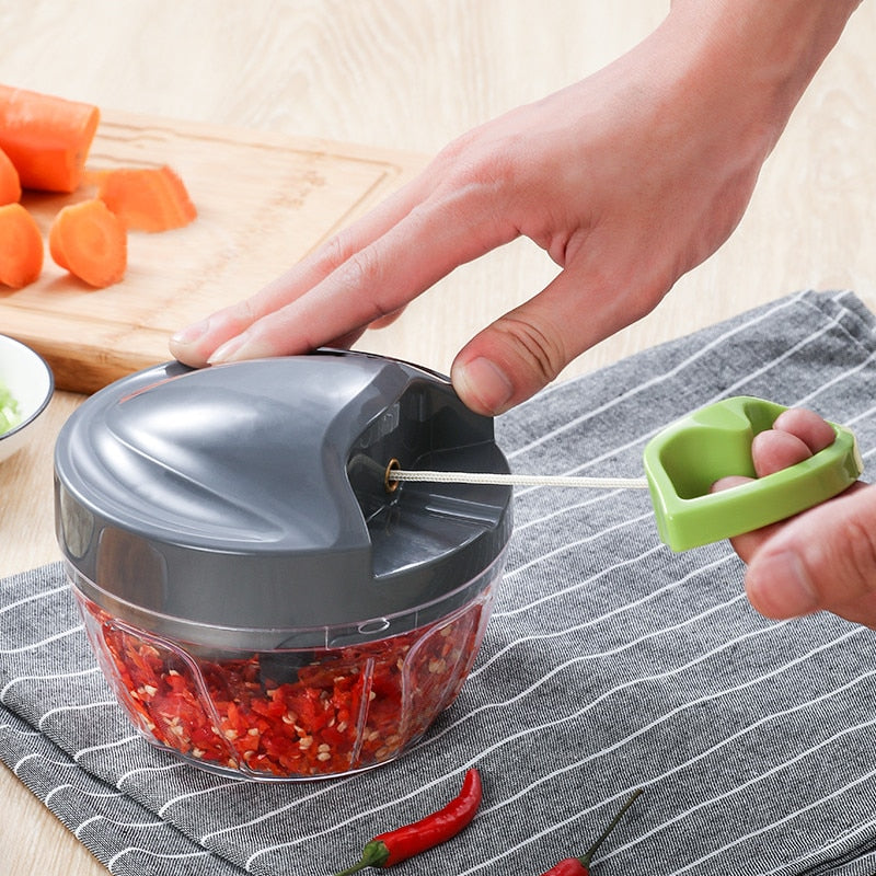 Manual Garlic Onion Crusher Food Chopper
