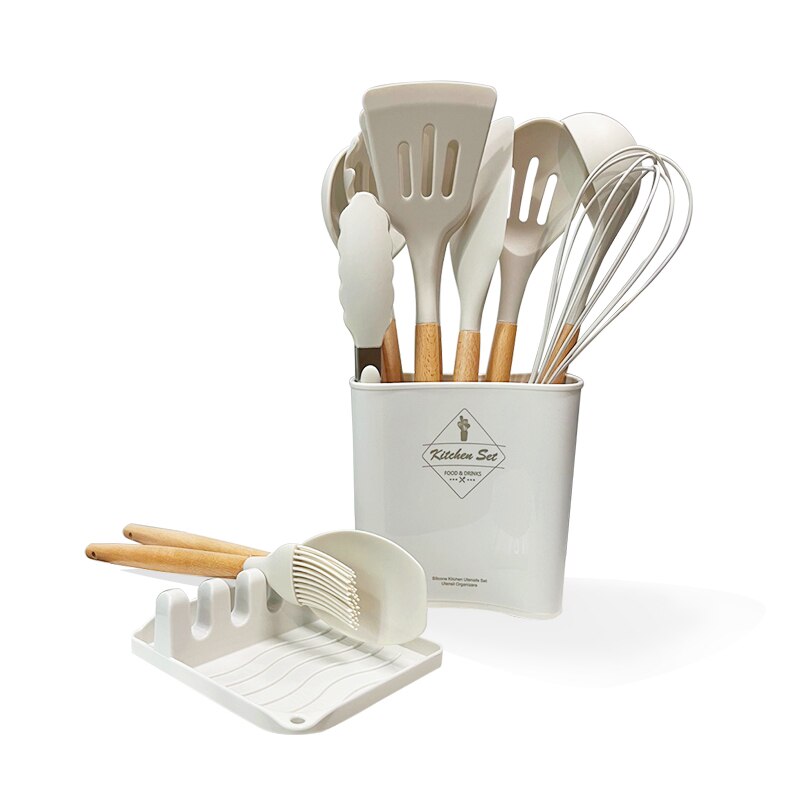 Silicone Cooking Utensils Set Non-Stick Spatula