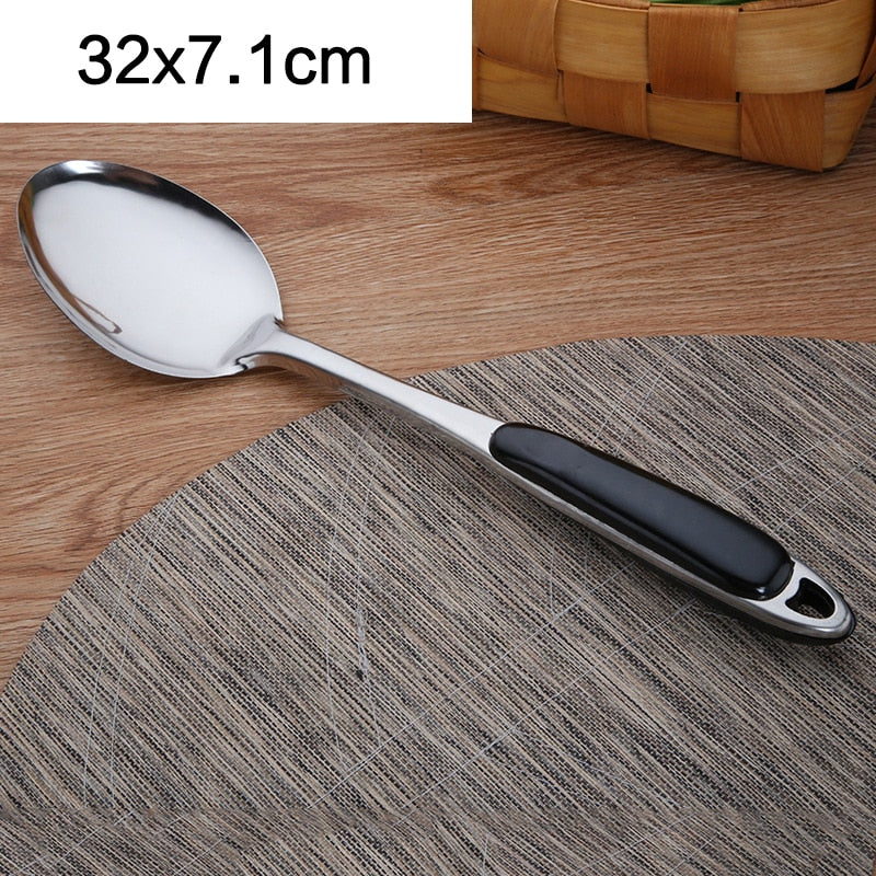 Stainless steel spatula soup spoon